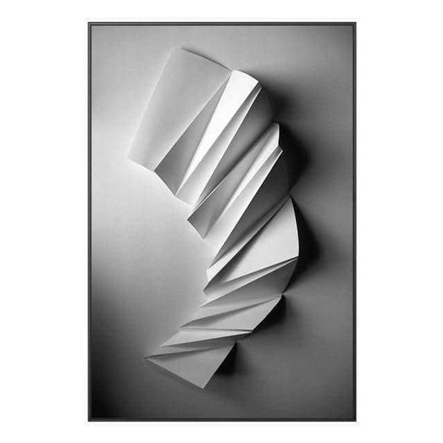 Bold Black & White Geometry Wall Art - Artistic Canvas Print