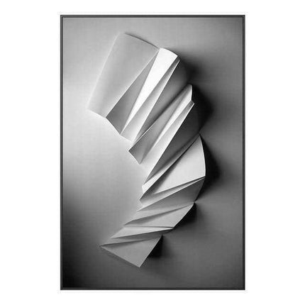 Bold Black & White Geometry Wall Art - Artistic Canvas Print