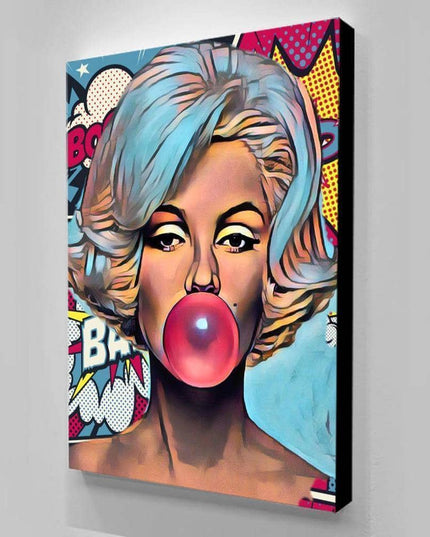 Bubble Marilyn Monroe Art Poster - Printed on Canvas for Pop Art Statement