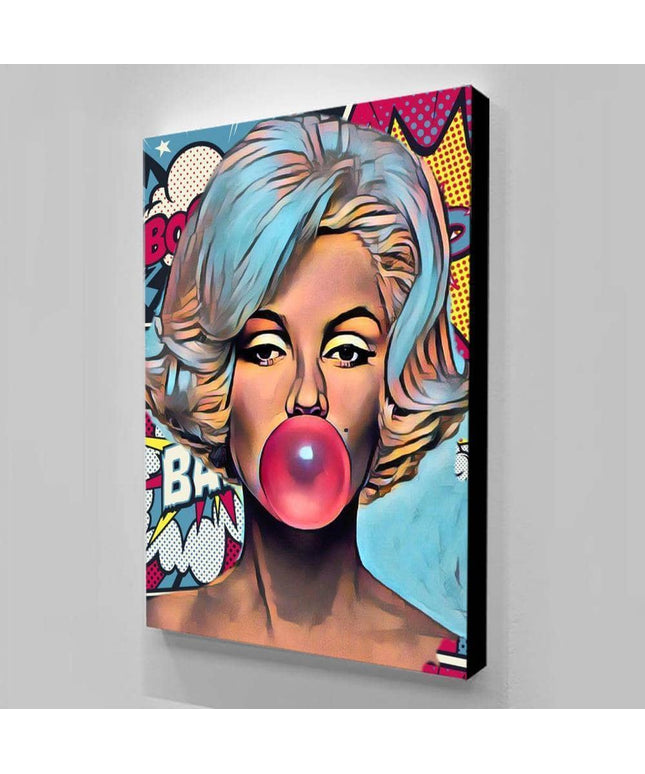 Bubble Marilyn Monroe Art Poster - Printed on Canvas for Pop Art Statement