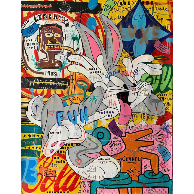 Bugs Bunny Pop-Art Poster - Colorful Cartoon Wall Decor Wall Poster