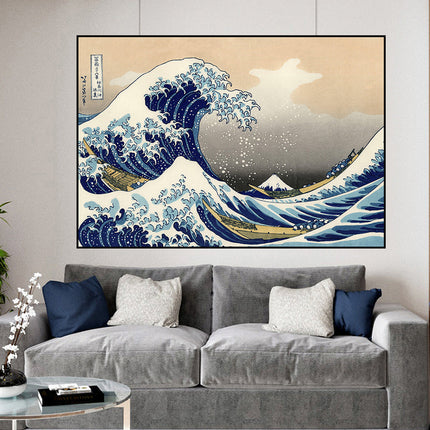 Captivate Senses - The Great Wave off Kanagawa Artistic Canvas Print Wall Poster