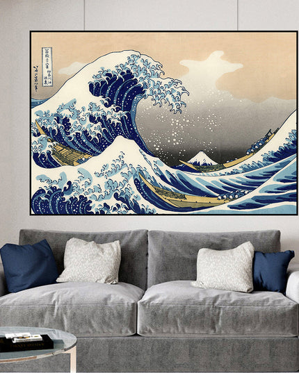 Captivate Senses - The Great Wave off Kanagawa Artistic Canvas Print Wall Poster