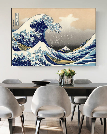 Captivate Senses - The Great Wave off Kanagawa Artistic Canvas Print Wall Poster