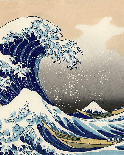 Captivate Senses - The Great Wave off Kanagawa Artistic Canvas Print Wall Poster