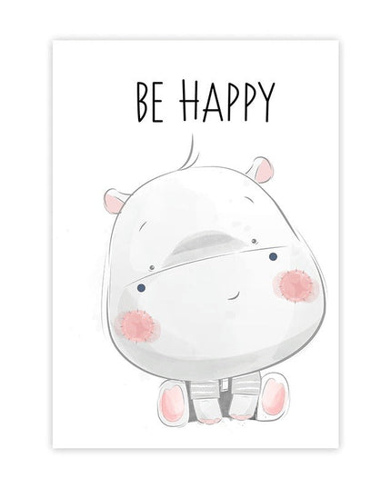 Cartoon Animals Canvas Print - Cute & Playful Wall Art