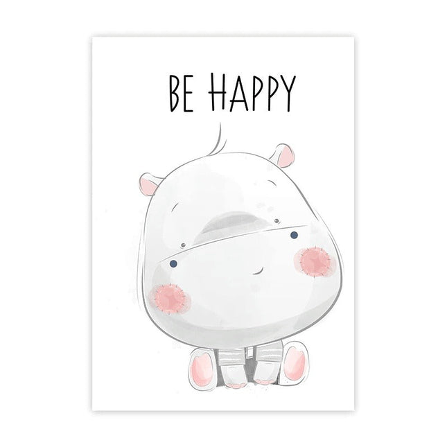 Cartoon Animals Canvas Print - Cute & Playful Wall Art