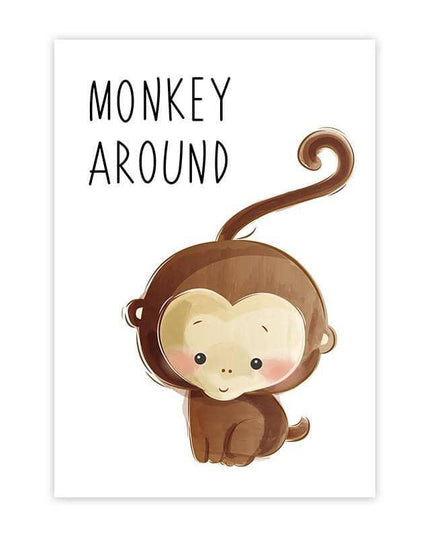Cartoon Animals Canvas Print - Cute & Playful Wall Art