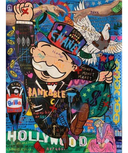 Cartoon Graffiti Art Wall Decor - Lively Colors for Your Wall