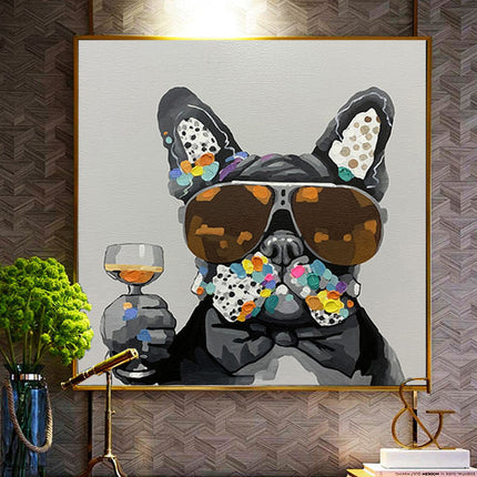 Cheers: Pug the Dog Enjoyable Wine Moments Art Print Wall Poster