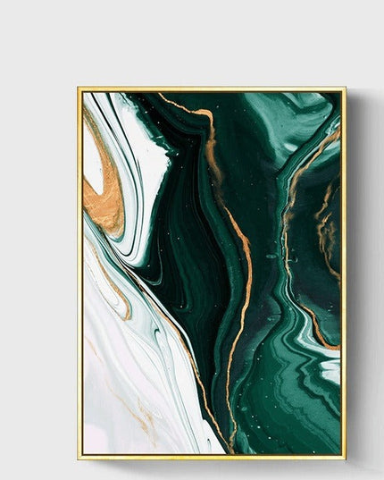 Chic Gold Foil Lines Abstract Poster - Modern Canvas Print for Your Wall Decor