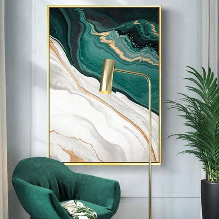 Chic Gold Foil Lines Abstract Poster - Modern Canvas Print for Your Wall Decor