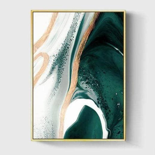 Chic Gold Foil Lines Abstract Poster - Modern Canvas Print for Your Wall Decor