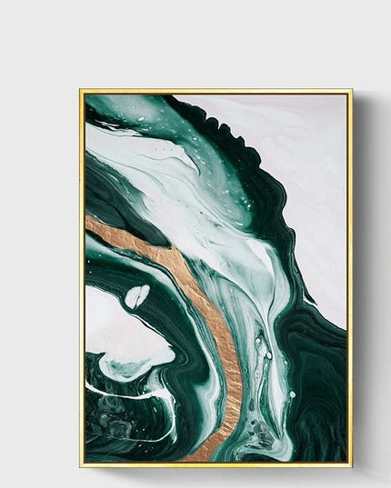 Chic Gold Foil Lines Abstract Poster - Modern Canvas Print for Your Wall Decor