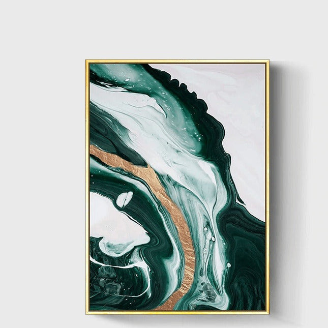 Chic Gold Foil Lines Abstract Poster - Modern Canvas Print for Your Wall Decor