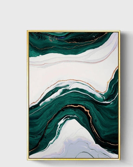 Chic Gold Foil Lines Abstract Poster - Modern Canvas Print for Your Wall Decor