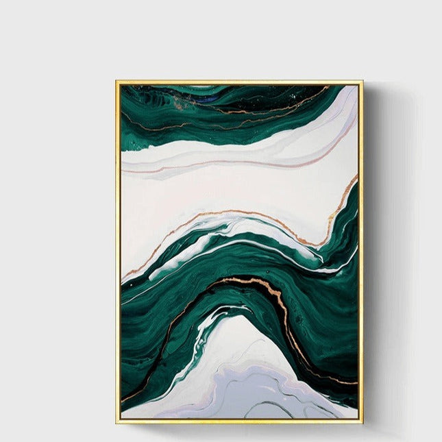 Chic Gold Foil Lines Abstract Poster - Modern Canvas Print for Your Wall Decor