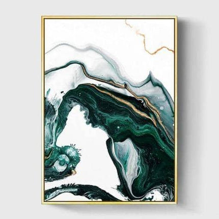 Chic Gold Foil Lines Abstract Poster - Modern Canvas Print for Your Wall Decor