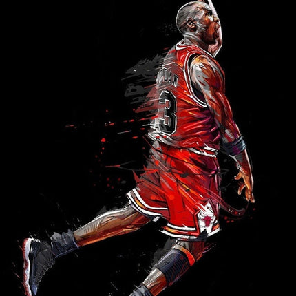 Classic Michael Jordan - Flying Air Dunk Canvas Poster Wall Poster
