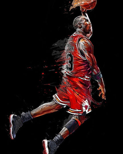 Classic Michael Jordan - Flying Air Dunk Canvas Poster Wall Poster