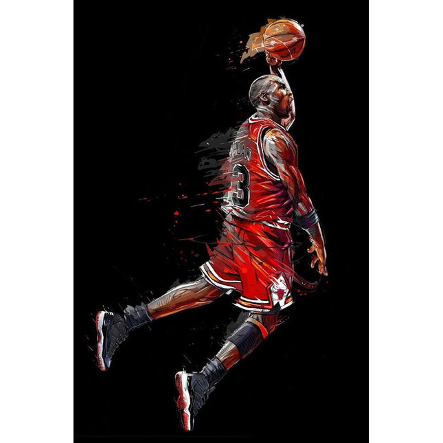 Classic Michael Jordan - Flying Air Dunk Canvas Poster Wall Poster
