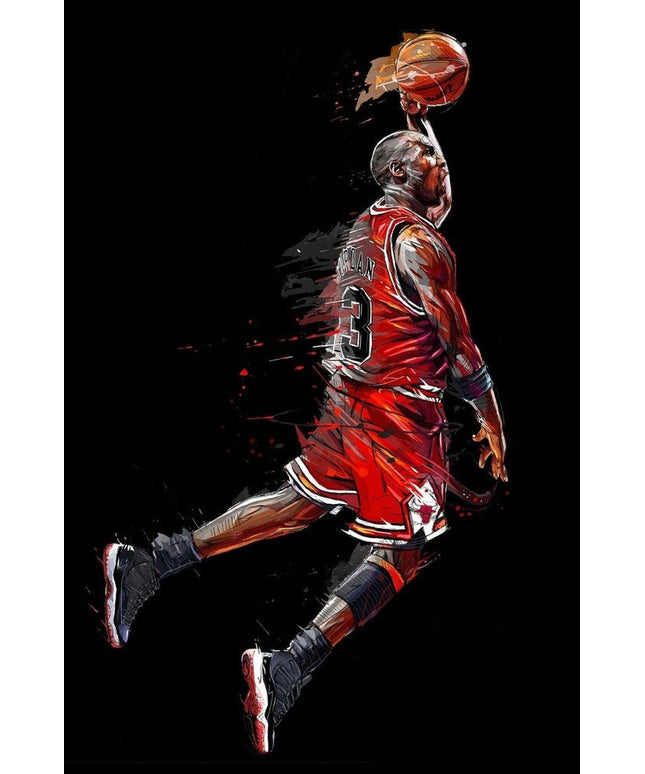 Classic Michael Jordan - Flying Air Dunk Canvas Poster Wall Poster