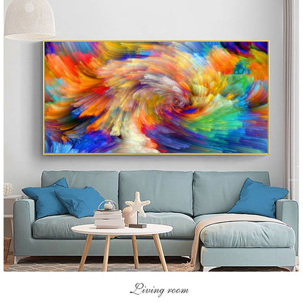 Colorful Dreams - Rainbow Cloud Splash Abstract Canvas Poster Wall Poster