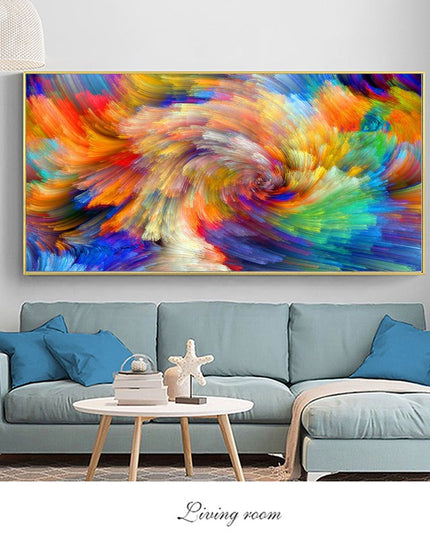 Colorful Dreams - Rainbow Cloud Splash Abstract Canvas Poster Wall Poster