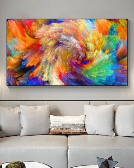 Colorful Dreams - Rainbow Cloud Splash Abstract Canvas Poster Wall Poster