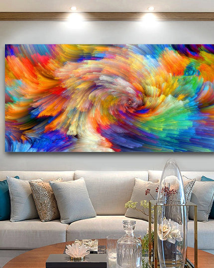 Colorful Dreams - Rainbow Cloud Splash Abstract Canvas Poster Wall Poster