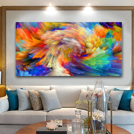Colorful Dreams - Rainbow Cloud Splash Abstract Canvas Poster Wall Poster