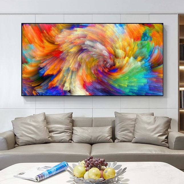 Colorful Dreams - Rainbow Cloud Splash Abstract Canvas Poster Wall Poster