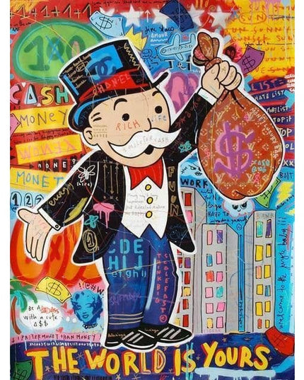 Colorful Funny Graffiti Wall Art - Artistic & Colorful Canvas Print