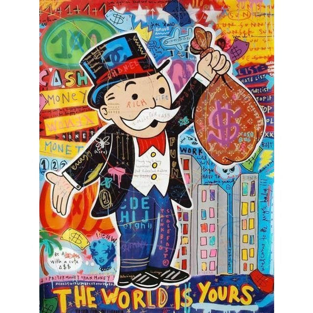 Colorful Funny Graffiti Wall Art - Artistic & Colorful Canvas Print