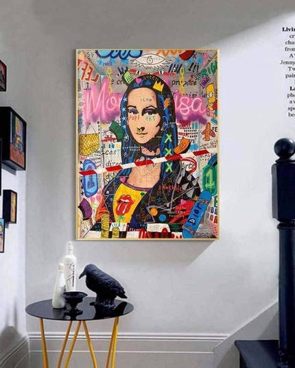Colorful Funny Graffiti Wall Art - Artistic & Colorful Canvas Print