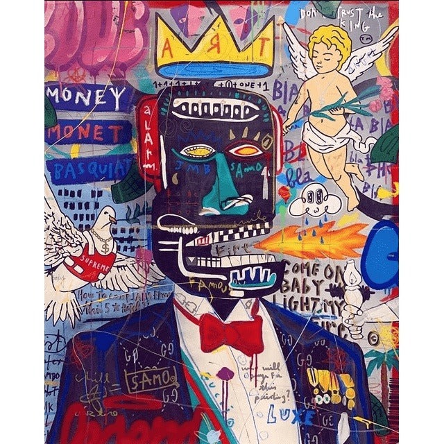 Colorful Funny Graffiti Wall Art - Artistic & Colorful Canvas Print