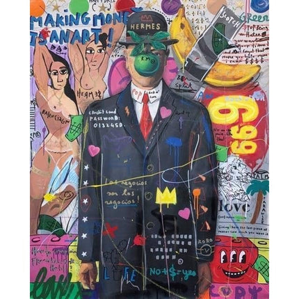 Colorful Funny Graffiti Wall Art - Artistic & Colorful Canvas Print