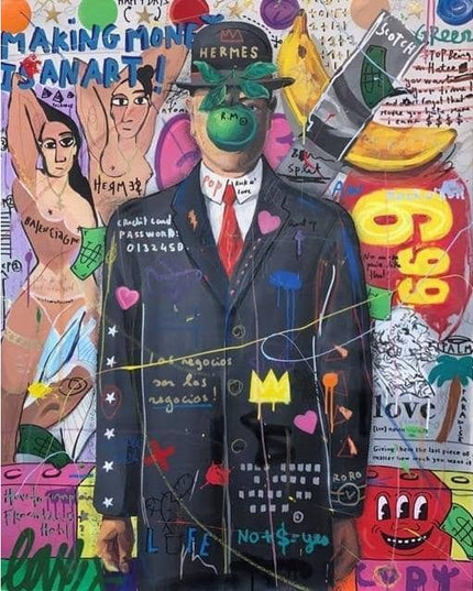 Colorful Funny Graffiti Wall Art - Artistic & Colorful Canvas Print