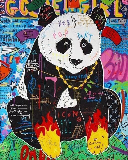Colorful Funny Graffiti Wall Art - Artistic & Colorful Canvas Print