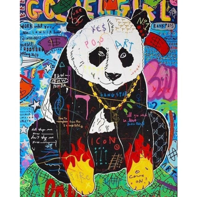 Colorful Funny Graffiti Wall Art - Artistic & Colorful Canvas Print