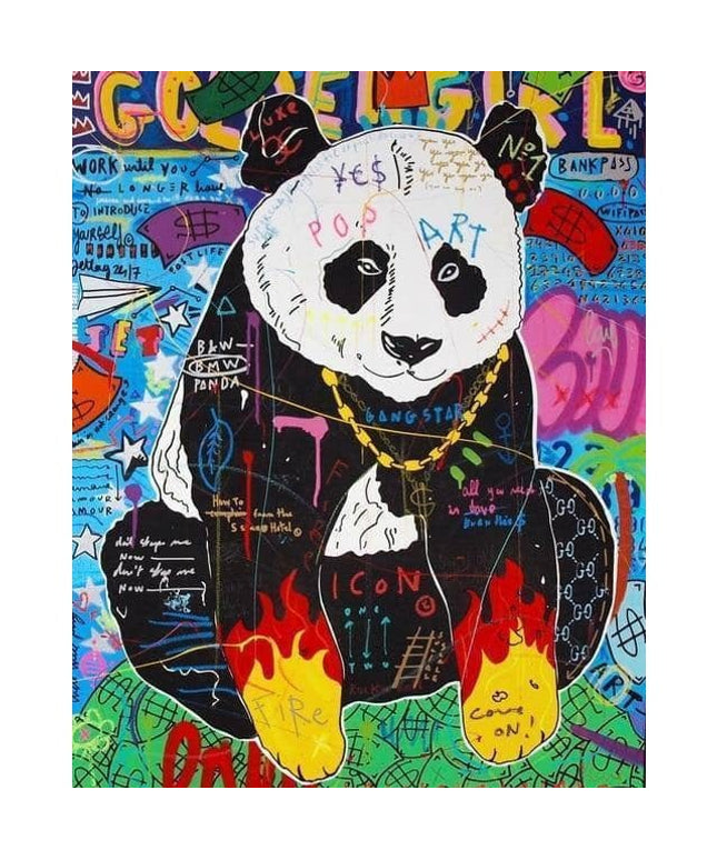 Colorful Funny Graffiti Wall Art - Artistic & Colorful Canvas Print