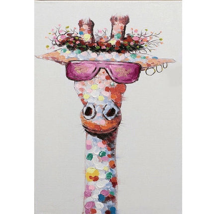 Colorful Giraffe Family Art Wall Poster - Whimsical & Playful Decor
