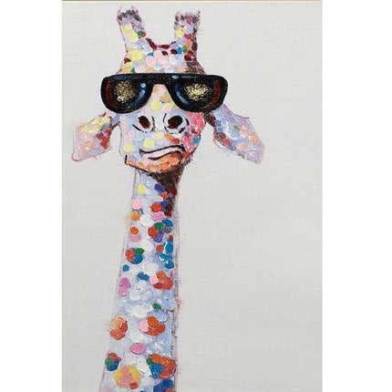 Colorful Giraffe Family Art Wall Poster - Whimsical & Playful Decor