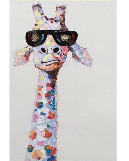 Colorful Giraffe Family Art Wall Poster - Whimsical & Playful Decor