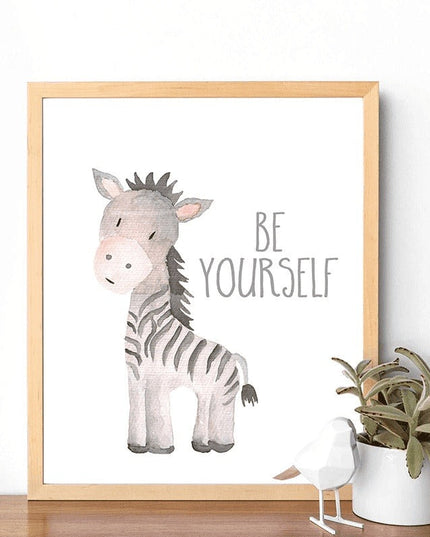 Cute Animals Canvas Print - Playful Wall Poster Art