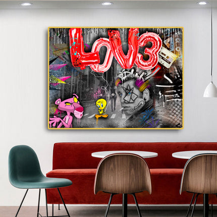 Danny Zuko Graffiti Wall Art - Playful Canvas Print