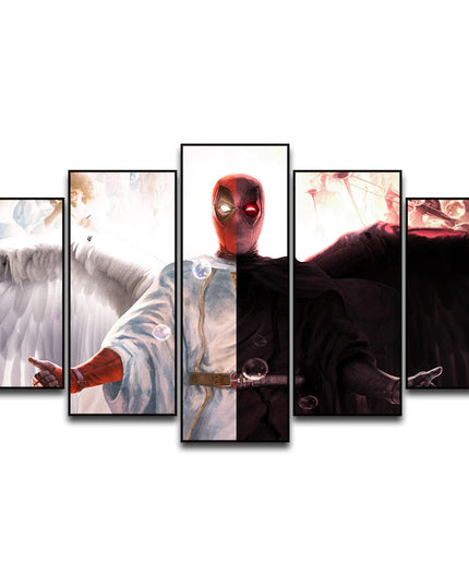 Deadpool's Anime Adventure: 5 Panels Canvas Poster 