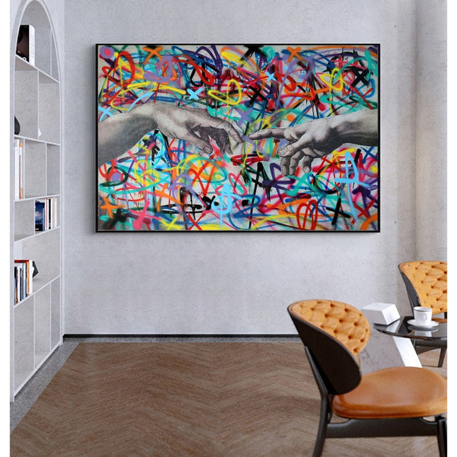 Graffiti hand of GOD Wall Poster