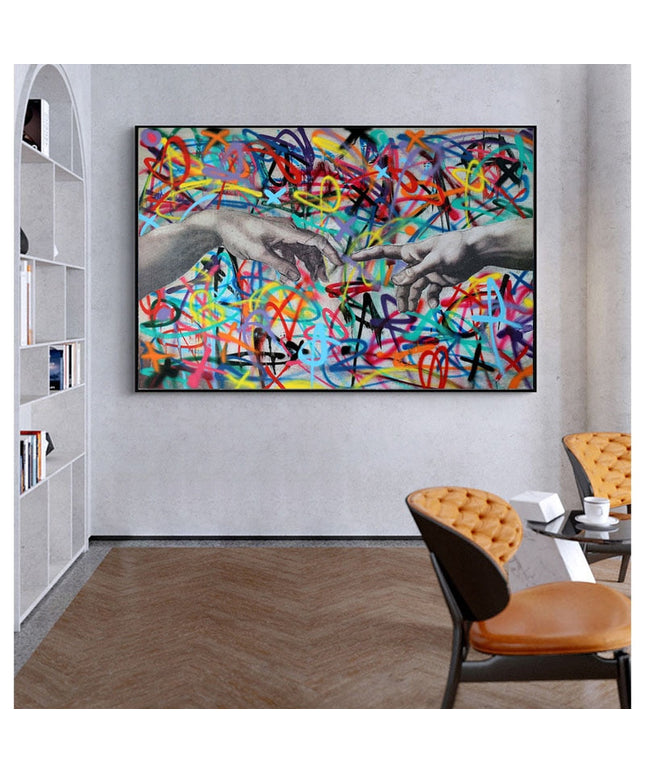 Graffiti hand of GOD Wall Poster