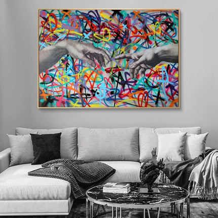 Graffiti hand of GOD Wall Poster